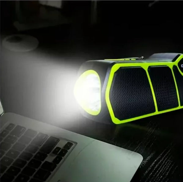 Parlante Solar Recargable Bluetooth Fm Radio + Linterna Usb cl-823