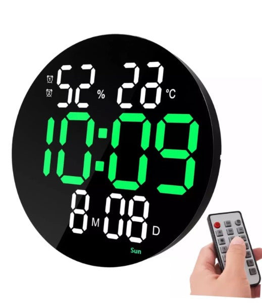 Reloj De Mesa Y Pared Digital Ref Ds-3813l Verde
