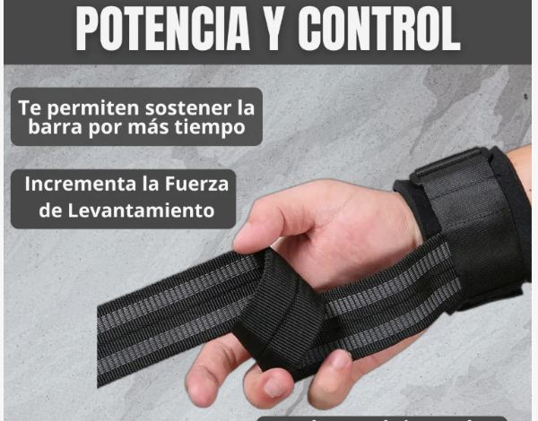 Par Guante Correas Straps Levantamiento Pesas Gym Gimnasio