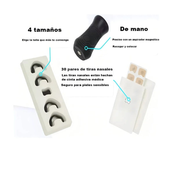 Anti Ronquidos Dilatador Respiración Tiras Nasal Magnetico 998-11