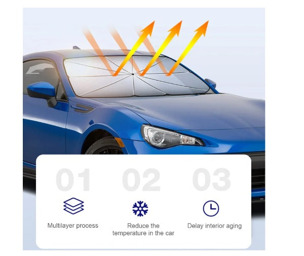 Sombrilla Parasol Carro Proteccion Solar Parabrisas Automovil WSS-998