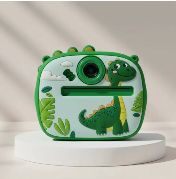 Camara de impresión instantánea para niños con cubierta de silicona de 2.4 pulgadas doble lente 1172-1 verde