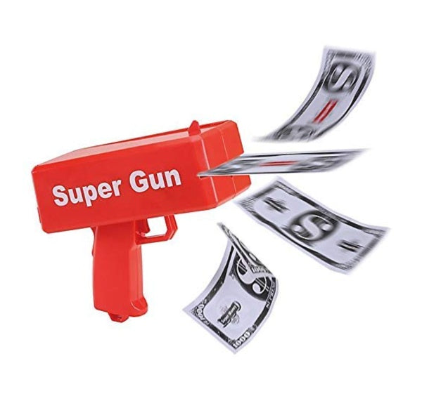 Pistola Lanza Billetes Cash Super Gun Fiesta Money Rain 699
