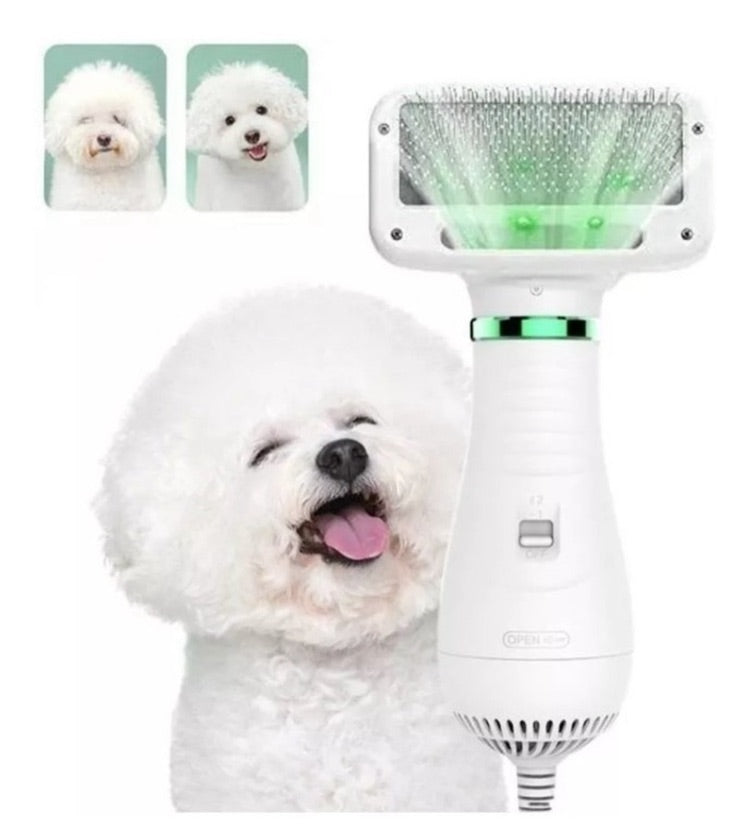 Cepillo Secador Eléctrico UYU 2 en 1 Perro Gato Quitapelos