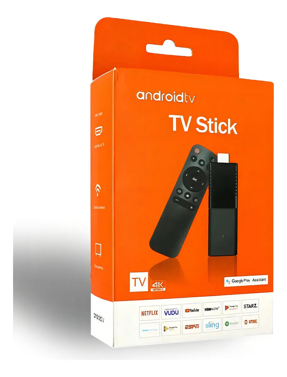 TV Stick Pro 4K Android HDMI 16GB 8GB RAM Wi-Fi Control Estándar