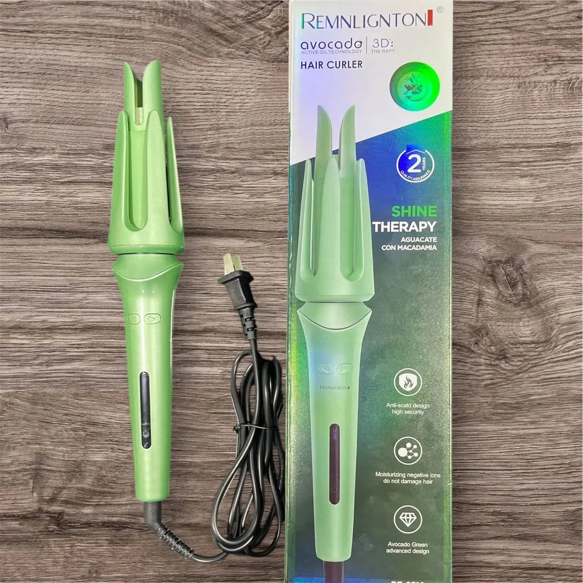 Pinza Rizadora Automático Cerámic De Cabello Aguacate