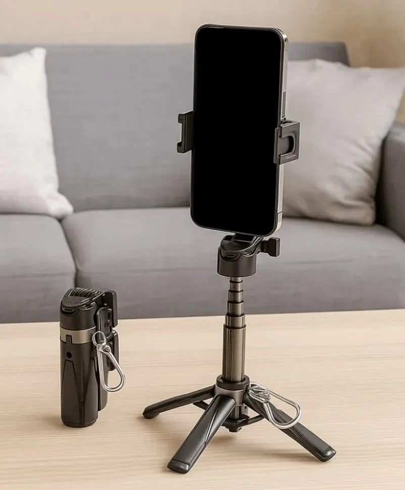 Soporte Tripode Selfie Stick Portatil Mini Palo Selfie Negro