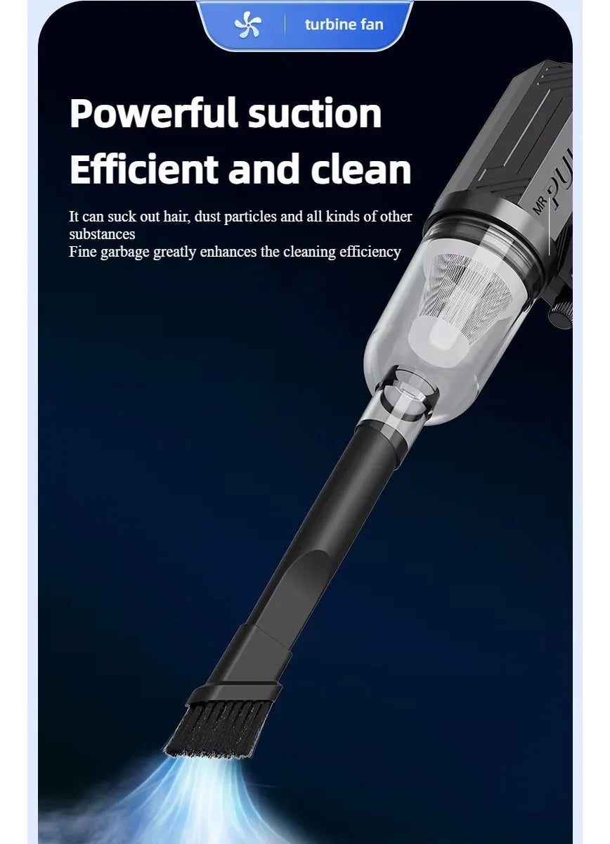 Aspirador Soplador Ventilador Portatil Recargable 6 En 1 Negro 5v 1 Amp