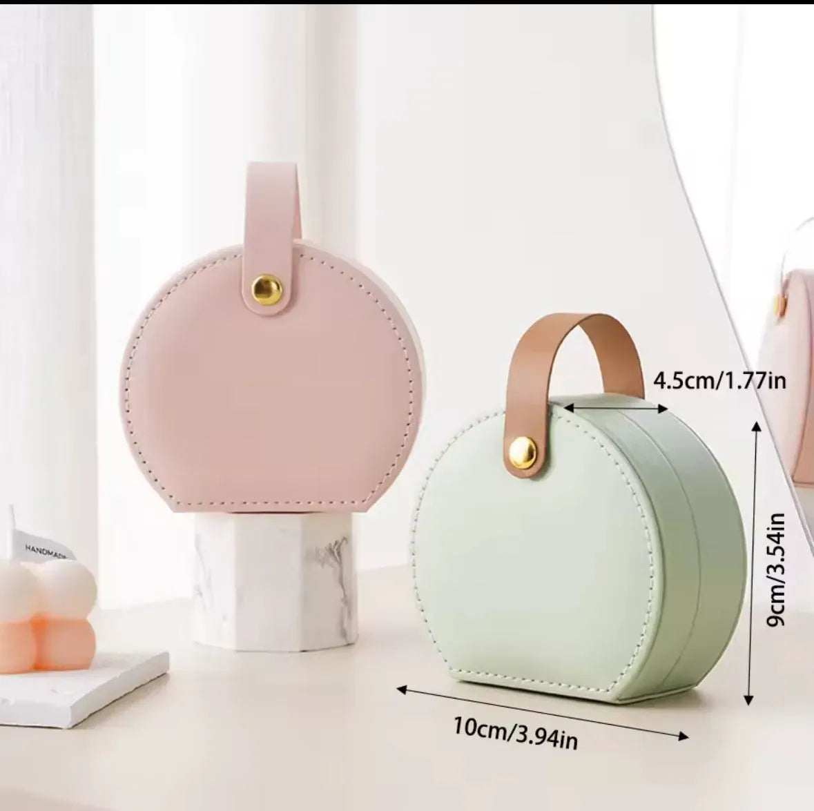 Mini Joyero Compacto Circular De Viaje A Disponibilidad