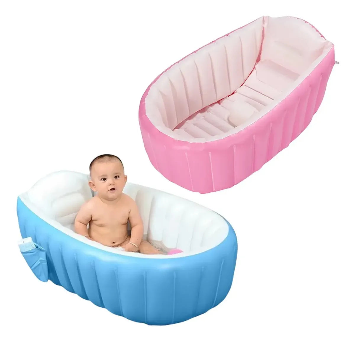 Bañera Tina Inflable Bebés Portátil Antideslizante Y Cómoda