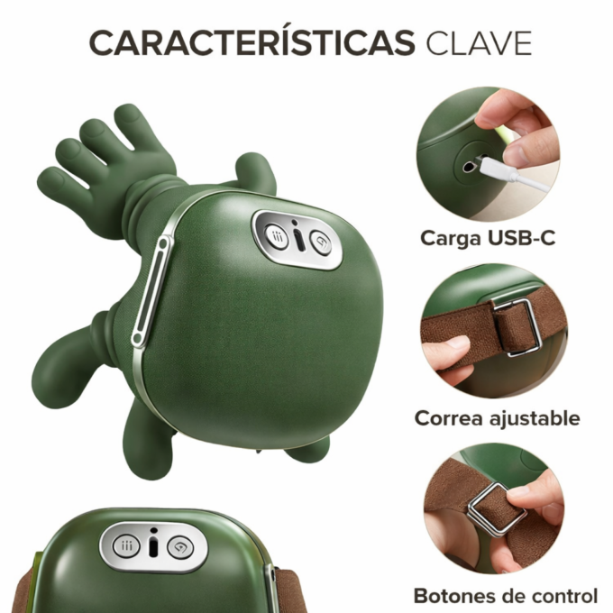 Masajeador De Cuello Y Hombros Con Calor Masaje 3D Profundo