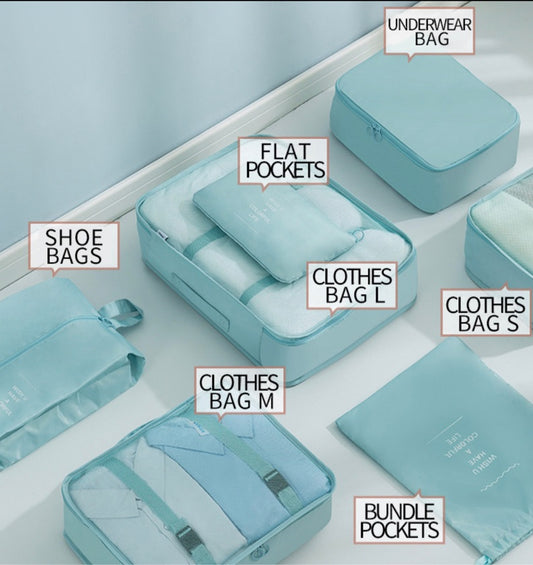 Organizador De Bolsas De Viaje: Set De 7 Piezas X