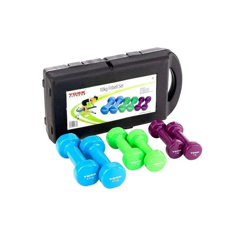 Set Mancuernas Hexagonales de Caucho