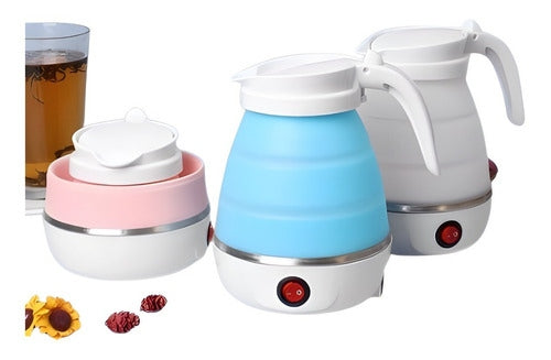 Calentador Hervidor De Agua Plegable Eléctrico Viaje 600ml Color Azul