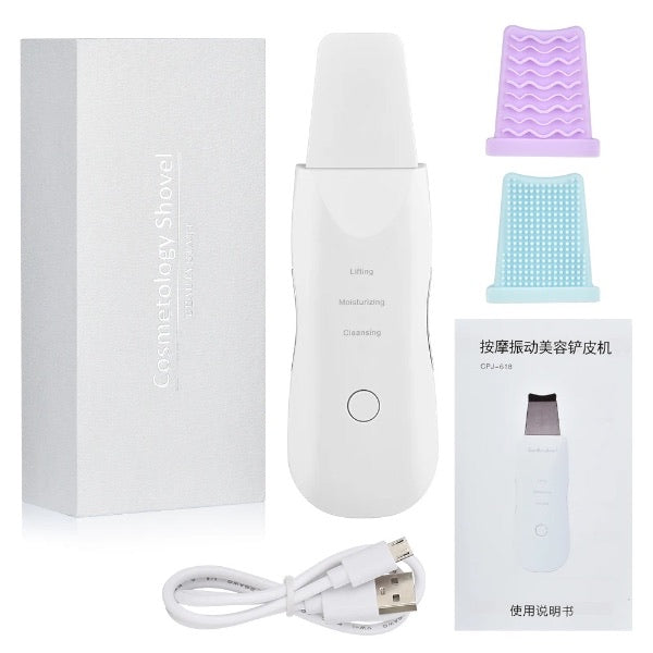 Paleta Ultrasonica Facial Espatula Limpiadora Exfoliante 010 Recargable Peeling Lifting Depurador Skin