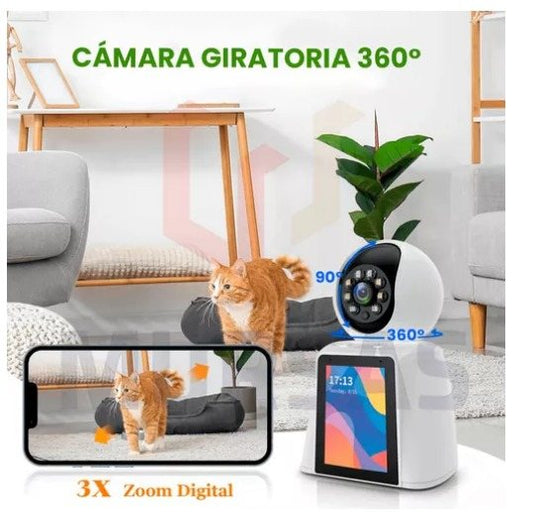 Camara De Seguridad Wifi Ip Con Pantalla Videollamada Robotica Resolución Full Hd 1080p Visión Nocturna
