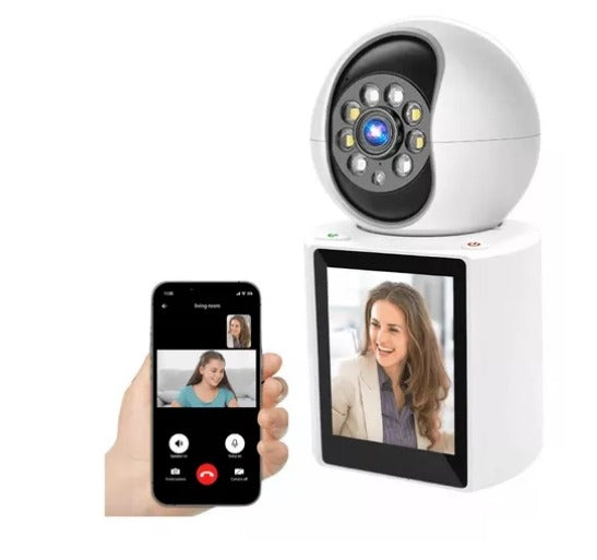 Camara De Seguridad Wifi Ip Con Pantalla Videollamada Robotica Resolución Full Hd 1080p Visión Nocturna