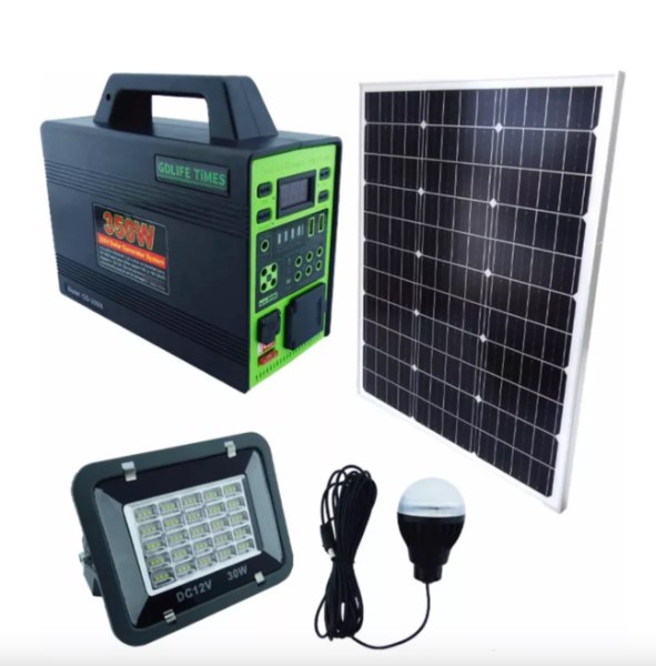SISTEMA SOLAR PANEL, LAMPARA, BOMBILLO 350W GD-350M