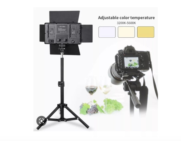 Panel Luz Led Fotografía B600 Led Lámpara +triPode 2 baterias