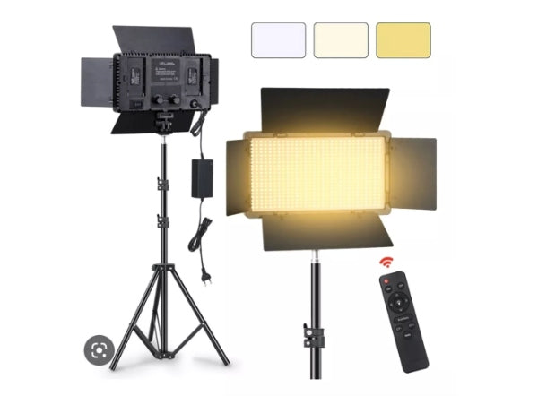 Panel Luz Led Fotografía B600 Led Lámpara +triPode 2 baterias