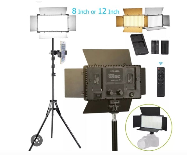 Panel Luz Led Fotografía B600 Led Lámpara +triPode 2 baterias