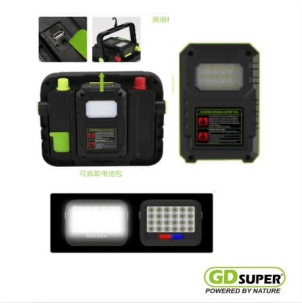 GD SUPER REFLECTOR SOLAR DE EMERGENCIA 300W GD-2308B