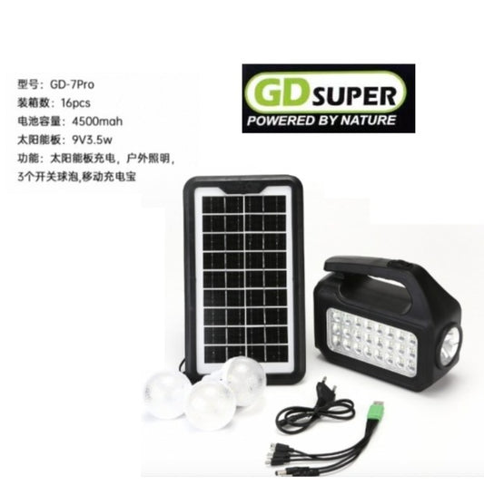 SISTEMA DE ILUMINACIÓN SOLAR 30W GD-7PRO