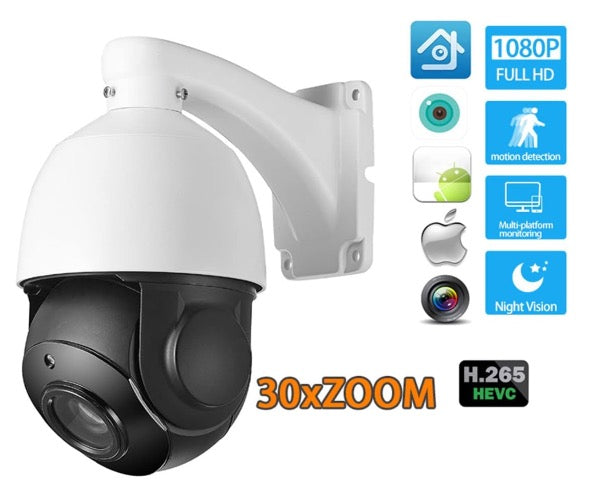 Camara IP PTZ 2K 8MP Red 30X Zoom PTZ