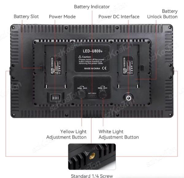 Panel de luz LED profesional recargable