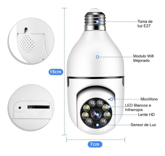 camara bombillo E 27