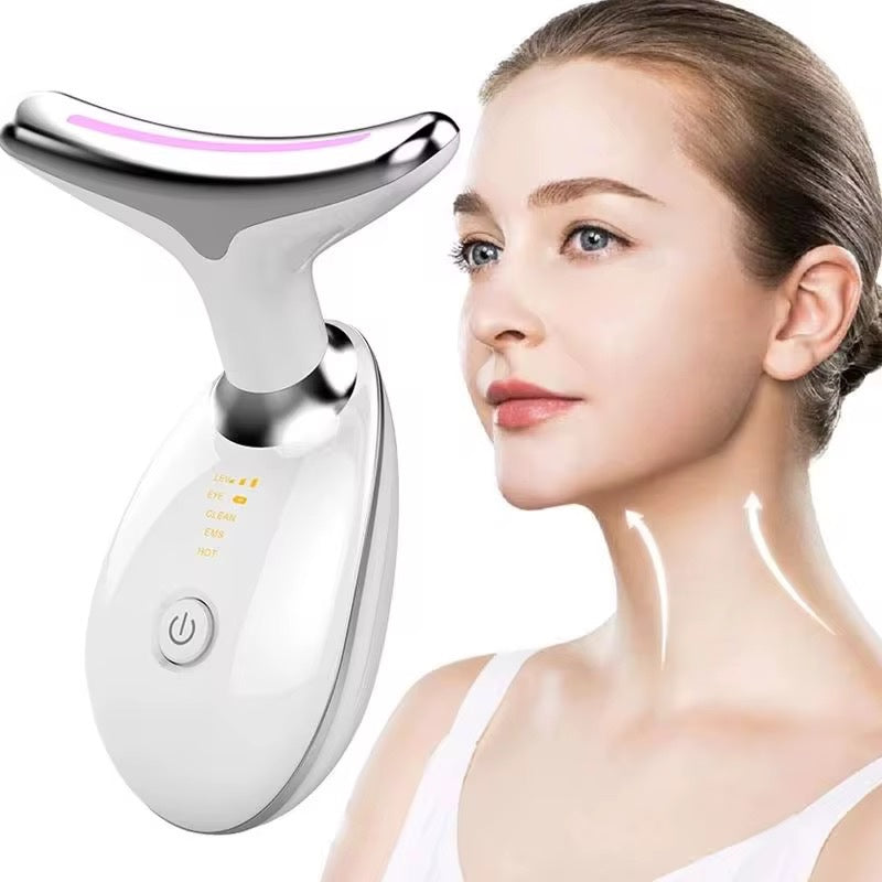 Masajeador Facial Hepsun MGE-009 Rojo Reductor Arrugas Papada Con Calor
