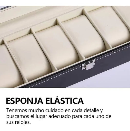 Caja Para Relojes Y Estuche Organizador De Joyas 12 Espacios-