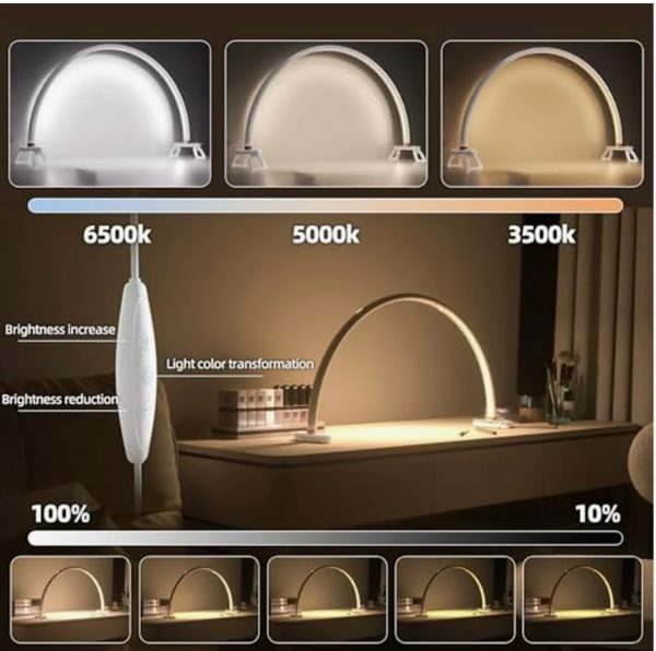 Luz Media Luna 73 CM Para Manicura Y Extensiones De Pestañas