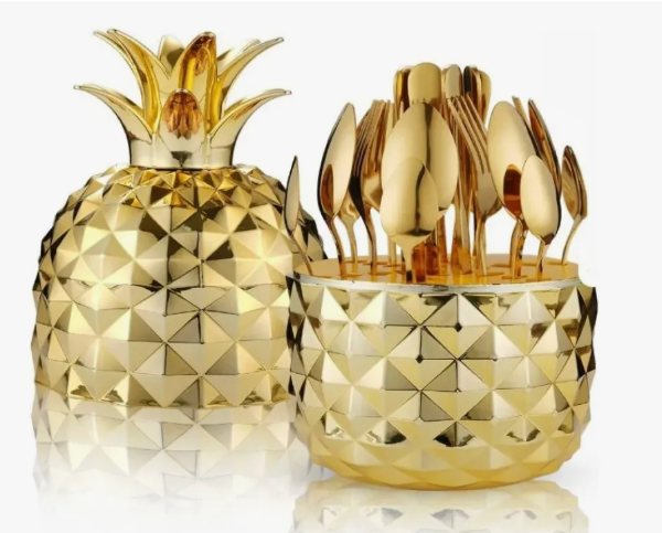 Juego De Cubiertos En Acero X 24 Piezas En Forma De Piña