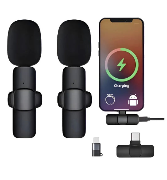 Micrófonos Inalámbricos Solapa 2 En 1 Para iPhone/tipo C k9