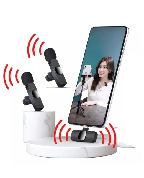 Micrófonos Inalámbricos Solapa 2 En 1 Para iPhone/tipo C k9