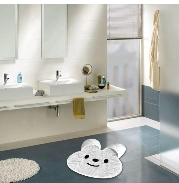 Cepillo de lavado de pies para ducha MEDIDA 40X40 tapete de masaje de baño con forma de conejo