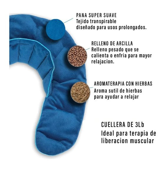 Cuellera De Relajacion Con Peso Y Aromaterapia