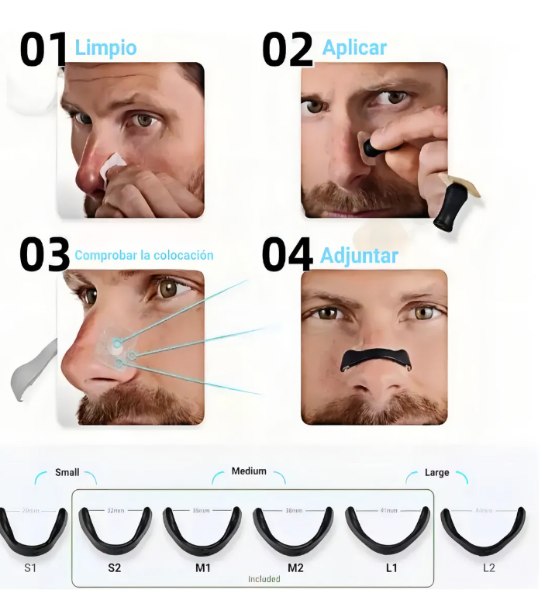 Anti Ronquidos Dilatador Respiración Tiras Nasal Magnetico 998-11