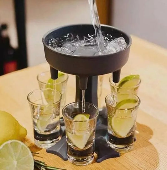 Dispensador Shots Soporte De Tragos Fiesta + 6 Copas