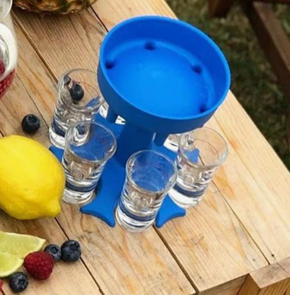 Dispensador Shots Soporte De Tragos Fiesta + 6 Copas