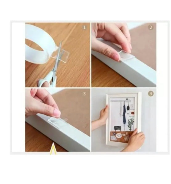 Cinta Doble Faz Adhesiva Silicona Multiusos Reutilizable