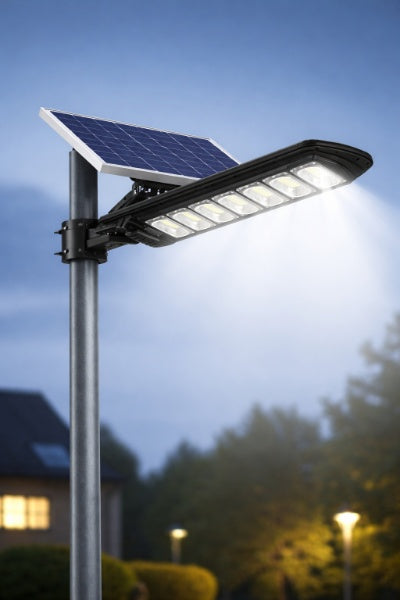 lampara Solar Led De Exterior Con Panel Solar 250w. - Jortan