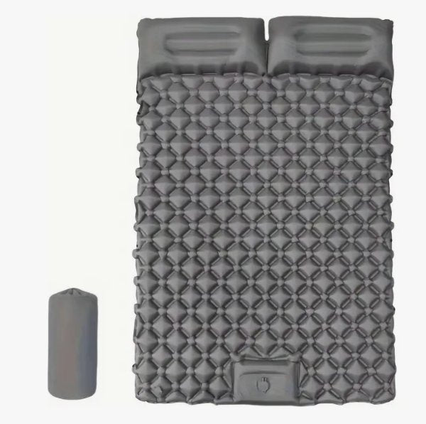 Colchón Inflable Doble Para Acampar, Colchoneta Autoinflable