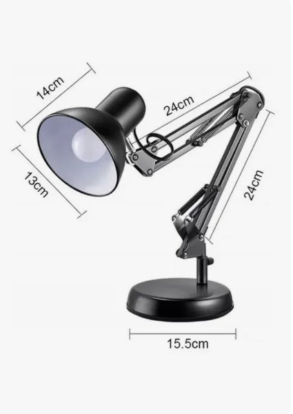 Lámpara Articulada Doble Uso R Star LED Escritorio Negra 60cm