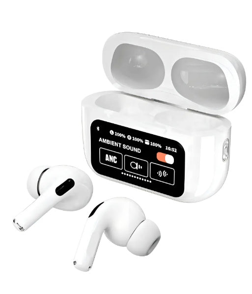 Audífonos Bluetooth Con Pantalla Inalámbricos Blancos Agregar a favoritos tipo iphone sin cancelacion de ruido A9