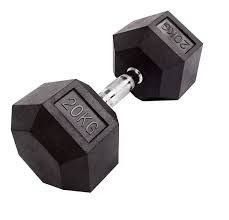 MANCUERNA ENCAUCHADA HEXA 20KG — Mancuerna Profesional de Alto Rendimiento