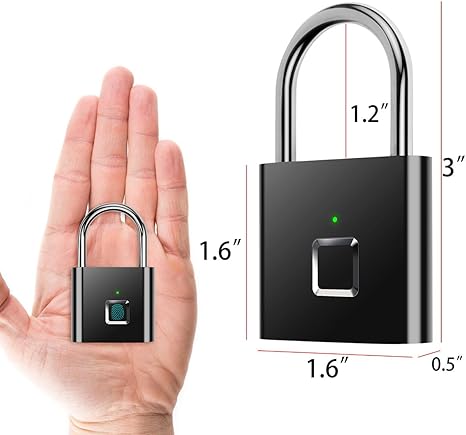 Candado de seguridad y detector de huellas