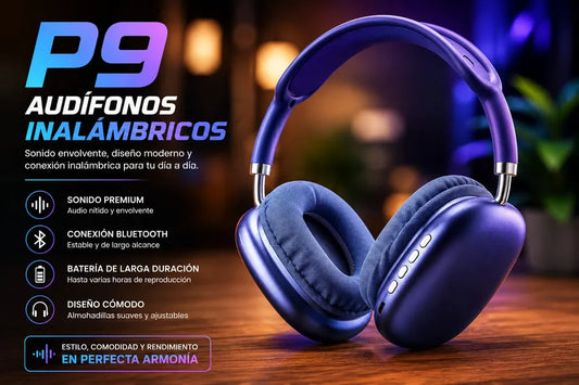 Audífonos Diadema Inalámbricos Bluetooth Vulata P9 Pro