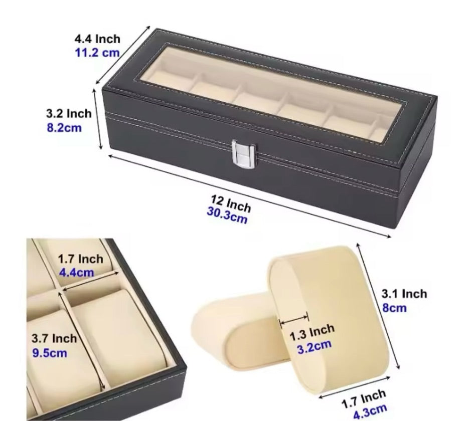 Caja Organizadora Relojes 6 Puestos